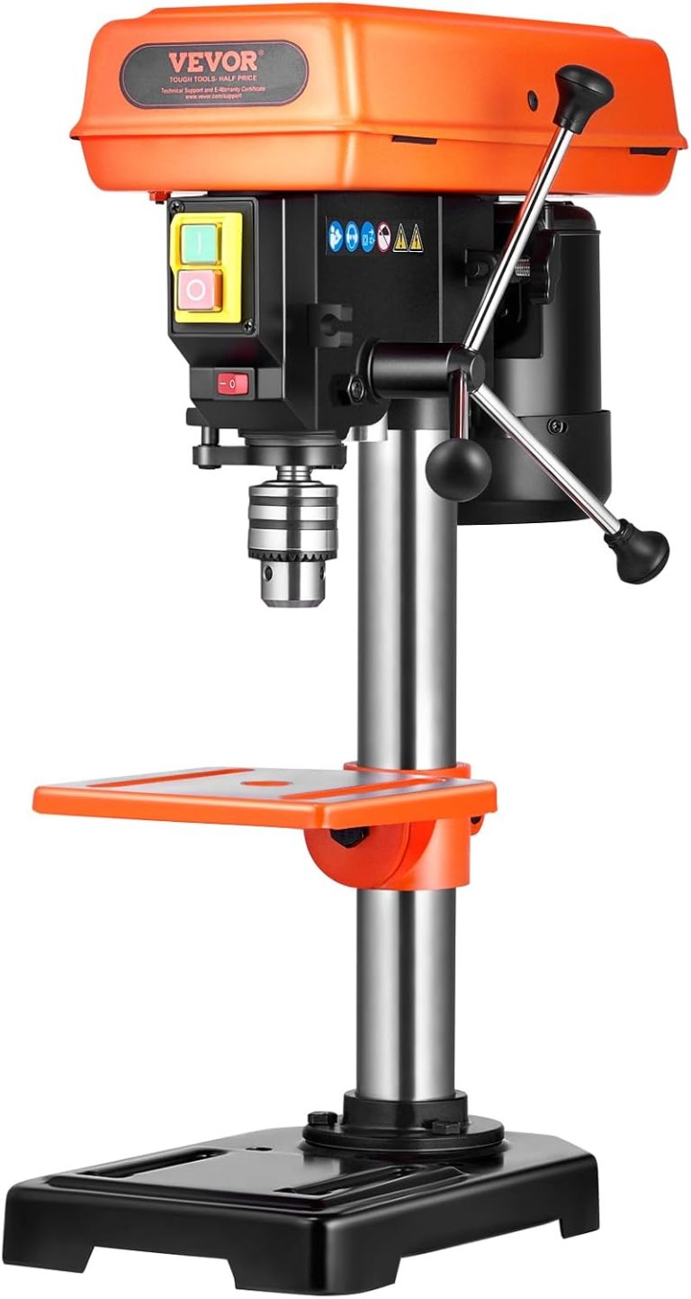 VEVOR Perceuse à Colonne d’Établi 203,2 mm, Moteur à Induction, 500 W, Vitesse Réglable 500/890/1400/1900/2500 tr/min