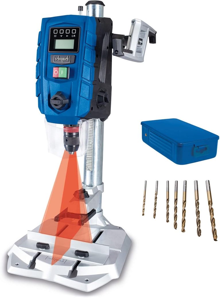 Scheppach Perceuse d'établi DP60SE 710W avec écran digital, laser et LED